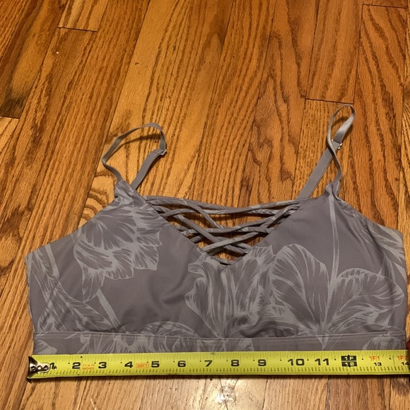 Fabletics Lenni Sports Bra Purple Floral Print - Picture 7 of 8
